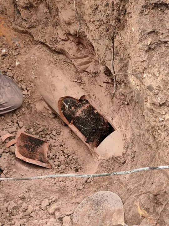 Sewer Line Repair Broken Clay Pipe Elgin Il