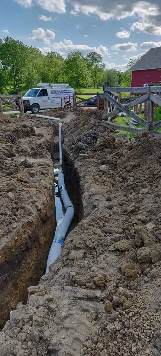 Sewer Trenching New Pipe Yard Elgin Il